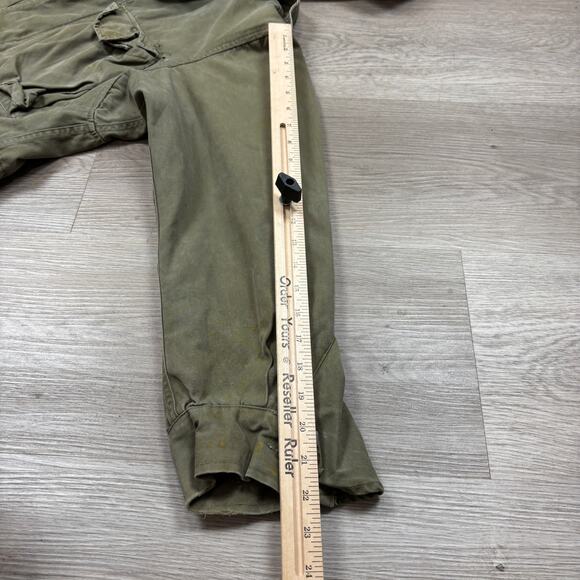 Rare VTG M43 Field Jacket Hooded WW2 Reworked Don't Know Don't Care Men's 34S - Picture 11 of 12